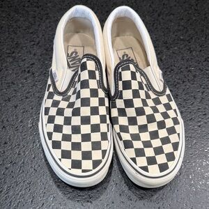 Vans Black and White Checkered Slip-Ons